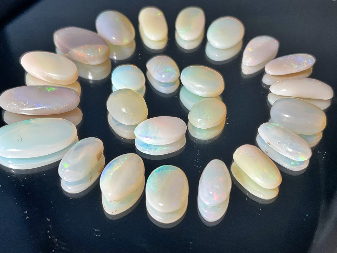 Multicolour Australian Coober Pedy Opal 24 Pc 36.65 Carat